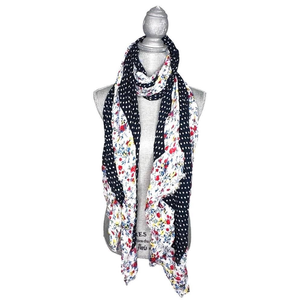 Echo polka dot and floral scarf one size - Picture 4 of 4